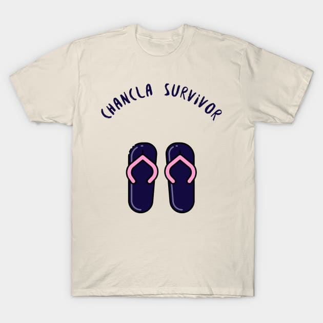 Chancla Survivor T-Shirt by Fresh Sizzle Designs